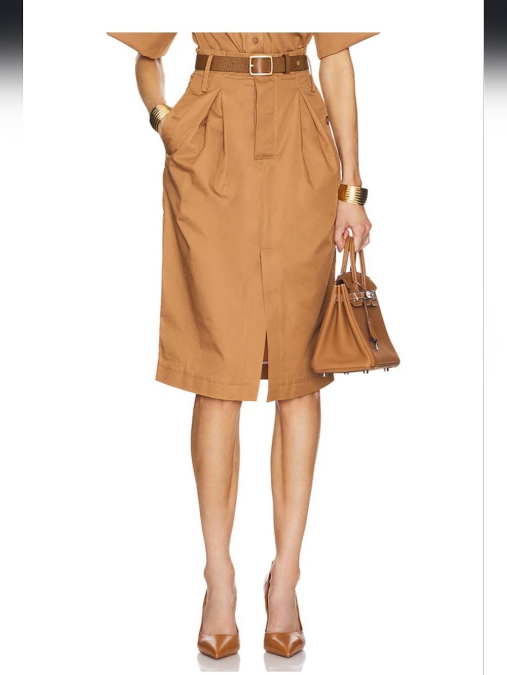 Paperbag Skirt in Caramel